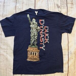 Delta Pro Weight Duck Dynasty T Shirt Navy Blue statue Of Liberty Size Large